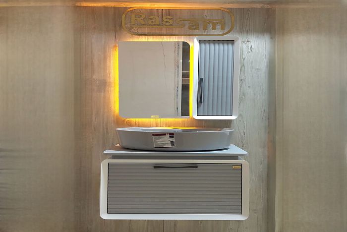 روشویی کابینتی مدل M36 سفید طوسی 