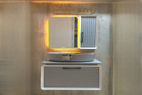 روشویی کابینتی مدل M36 سفید طوسی 