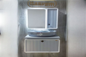 روشویی کابینتی مدل M38 سفید طوسی 